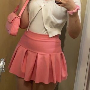 Pink Dolls Kill French Kiss Y2K coquette mini skirt / skort